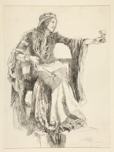 Lady Macbeth, akt III. scen iv, Macbeth av Edwin Austin Abbey