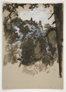 Landskap med träd av Edwin Austin Abbey