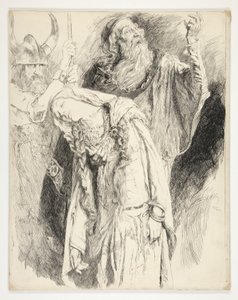 Lear med Cordelia död i famnen, akt V, scen iii, kung Lear av Edwin Austin Abbey