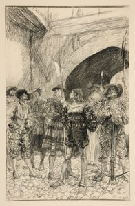 Lucio och Claudio - Akt I, Scen iii, Mått för Mått av Edwin Austin Abbey