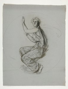 Medaljongstudie för väggmålning vid statens huvudbyggnad i Harrisburg, Pennsylvania, 1902-1911 (slutförd av John Singer Sargent) av Edwin Austin Abbey