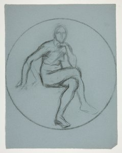 Medaljongstudie för väggmålning i statens huvudbyggnad i Harrisburg, Pennsylvania, 1902-1911 (slutförd av John Singer Sargent) av Edwin Austin Abbey