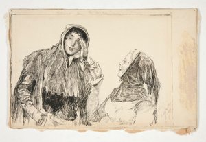 Mistress Quickly: av Edwin Austin Abbey