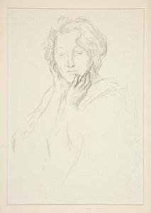Porträtt av Mrs Abbey av Edwin Austin Abbey