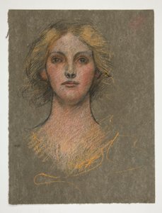 Porträtt av en ung kvinna av Edwin Austin Abbey