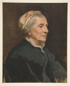 Porträtt av en äldre kvinna (oidentifierad barnvakt) av Edwin Austin Abbey