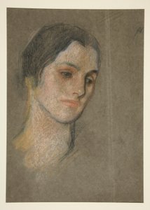 Porträtt av en oidentifierad kvinna av Edwin Austin Abbey
