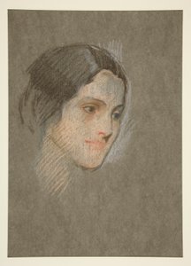Porträtt av en oidentifierad kvinna av Edwin Austin Abbey