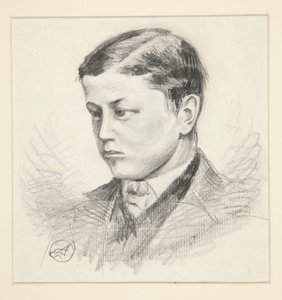 Porträtt av en oidentifierad ung pojke av Edwin Austin Abbey