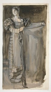 Förstudie för Othello (?) av Edwin Austin Abbey