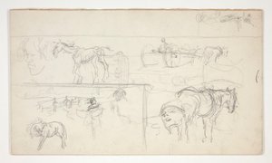 Ark med skisser av Edwin Austin Abbey
