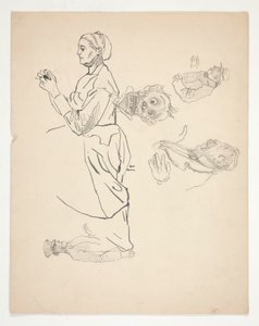 Studieblad av Edwin Austin Abbey