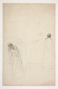 Shylock på bron - Akt I, köpman i Venedig av Edwin Austin Abbey