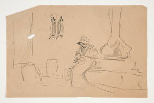 Skiss för av Edwin Austin Abbey