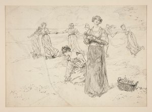 Skiss för av Edwin Austin Abbey