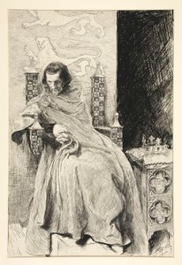 Skiss för King John, från King John av Edwin Austin Abbey