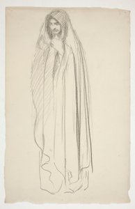 Skiss av en kvinnlig figur för tre Maria vid korset av Edwin Austin Abbey