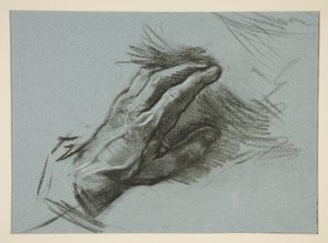 Skiss av en hand av Edwin Austin Abbey