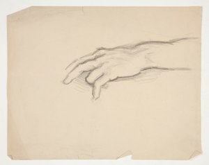 Skiss av en hand av Edwin Austin Abbey
