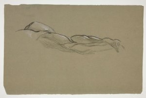 Skiss av en man av Edwin Austin Abbey