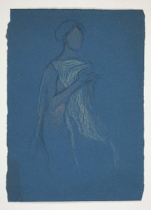 Skiss av en kvinna - kostymstudie för en pjäs? av Edwin Austin Abbey