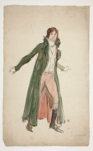 Skiss av en ung man - studera för illustration till en pjäs? av Edwin Austin Abbey