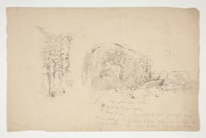 Skisser av stenar, ogräs av Edwin Austin Abbey