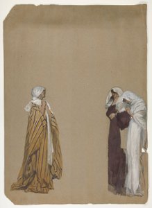 Studie. Tre figurer av Edwin Austin Abbey