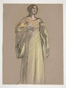 Studera för Fiametta av Edwin Austin Abbey