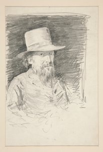 Studie för General Meade: skiss för väggmålning för delstatsbyggnaden i Harrisburg, Pennsylvania, 1902-1911 (slutförd av John Singer Sargent) av Edwin Austin Abbey