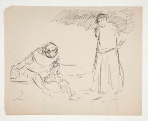 Studera för en oidentifierad Shakespeare-pjäs av Edwin Austin Abbey