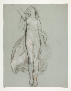 Studie för central figur i av Edwin Austin Abbey