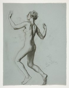 Studera för figuren 10 på morgonen av Edwin Austin Abbey