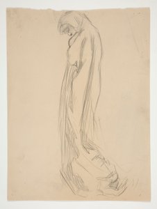 Studera för figur av 10 pm in av Edwin Austin Abbey