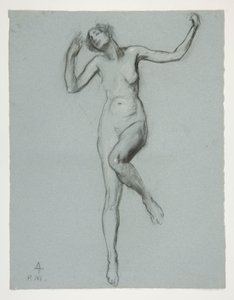 Studera för figur av 4 pm in av Edwin Austin Abbey