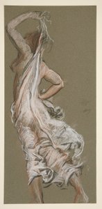 Studera för figur av 5 pm in av Edwin Austin Abbey