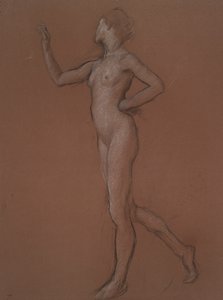 Studera för figur av 7 am för av Edwin Austin Abbey
