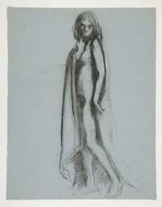 Studera för figur av 7 pm in av Edwin Austin Abbey