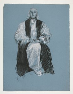 Studie för figur av biskop William White, i av Edwin Austin Abbey