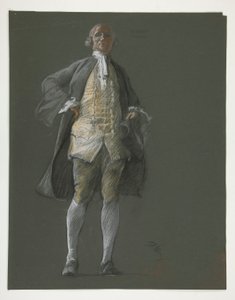 Studie för figuren av representanten Robert Morris i av Edwin Austin Abbey