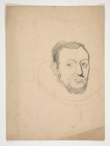 Studie för chef för en man: skiss för väggmålning för delstatsbyggnaden i Harrisburg, Pennsylvania, 1902-1911 (slutförd av John Singer Sargent) av Edwin Austin Abbey