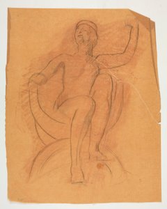 Studie för Genius of State figuren i av Edwin Austin Abbey