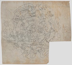 Studera för zodiakens bakgrundstecken för av Edwin Austin Abbey