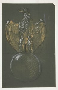 Studie för örnpelaren dekoration i av Edwin Austin Abbey