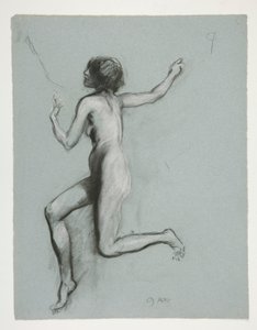 Studera för figuren 9 på morgonen av Edwin Austin Abbey