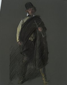 Studie för figuren av kapten Peter Minuit, i av Edwin Austin Abbey