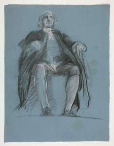 Studie för figuren av general John Peter Gabriel Muhlenberg, i av Edwin Austin Abbey