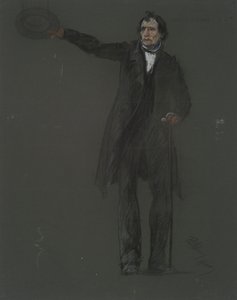 Studera för figuren Thaddeus Stevens, i av Edwin Austin Abbey