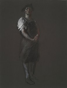 Studera för figuren av en arbetare, in av Edwin Austin Abbey