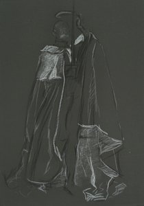 Studie av Peer for Coronation of Edward VII av Edwin Austin Abbey